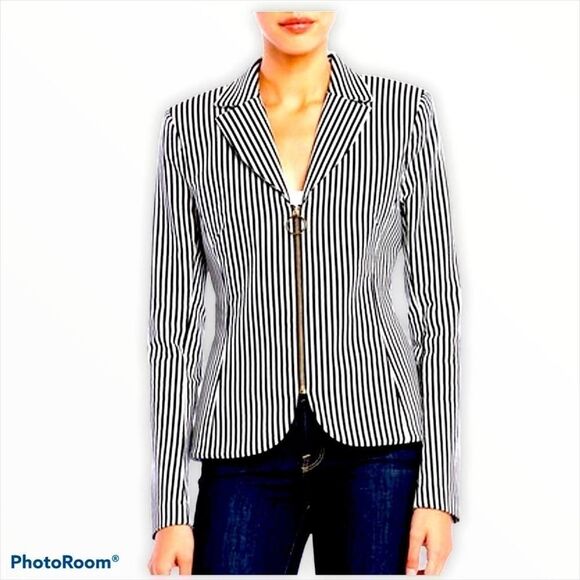 Bailey 44 Gangway Pinstripe Zip Up Blazer Sz Small - Picture 1 of 8